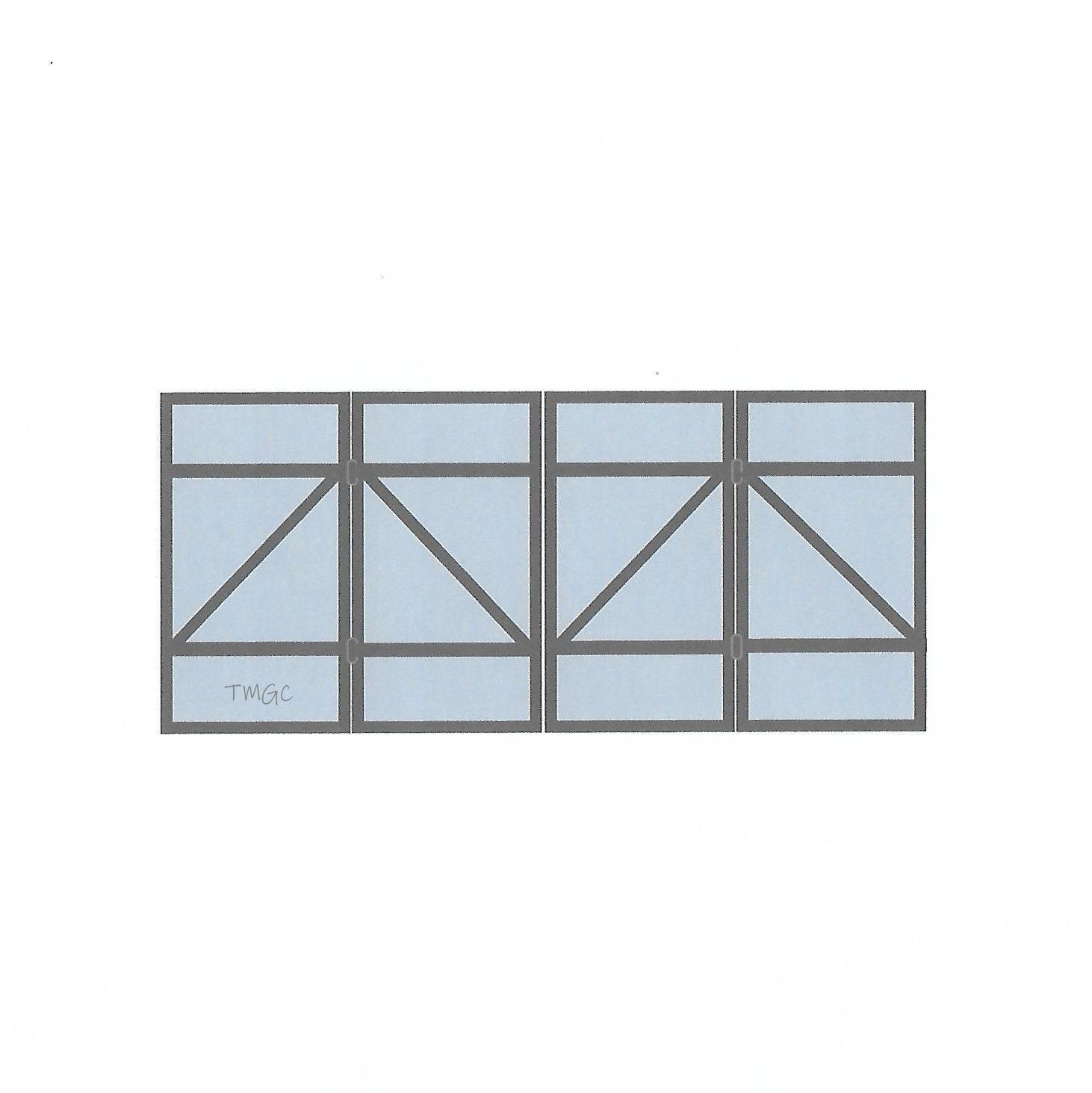 Hampton Blue 9E Hawthorn East Trackless Bi-Fold Swing Gates