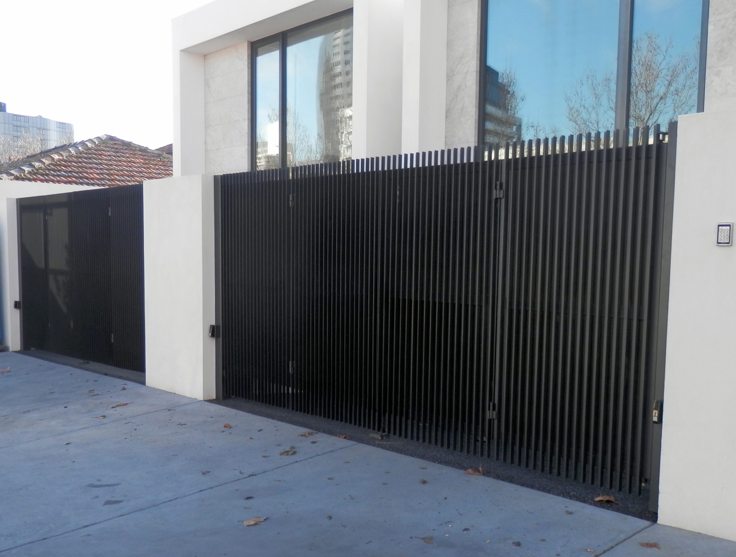 The Motorised Gate Company Hawthorn East Trackless Bi-Fold Swing Gates