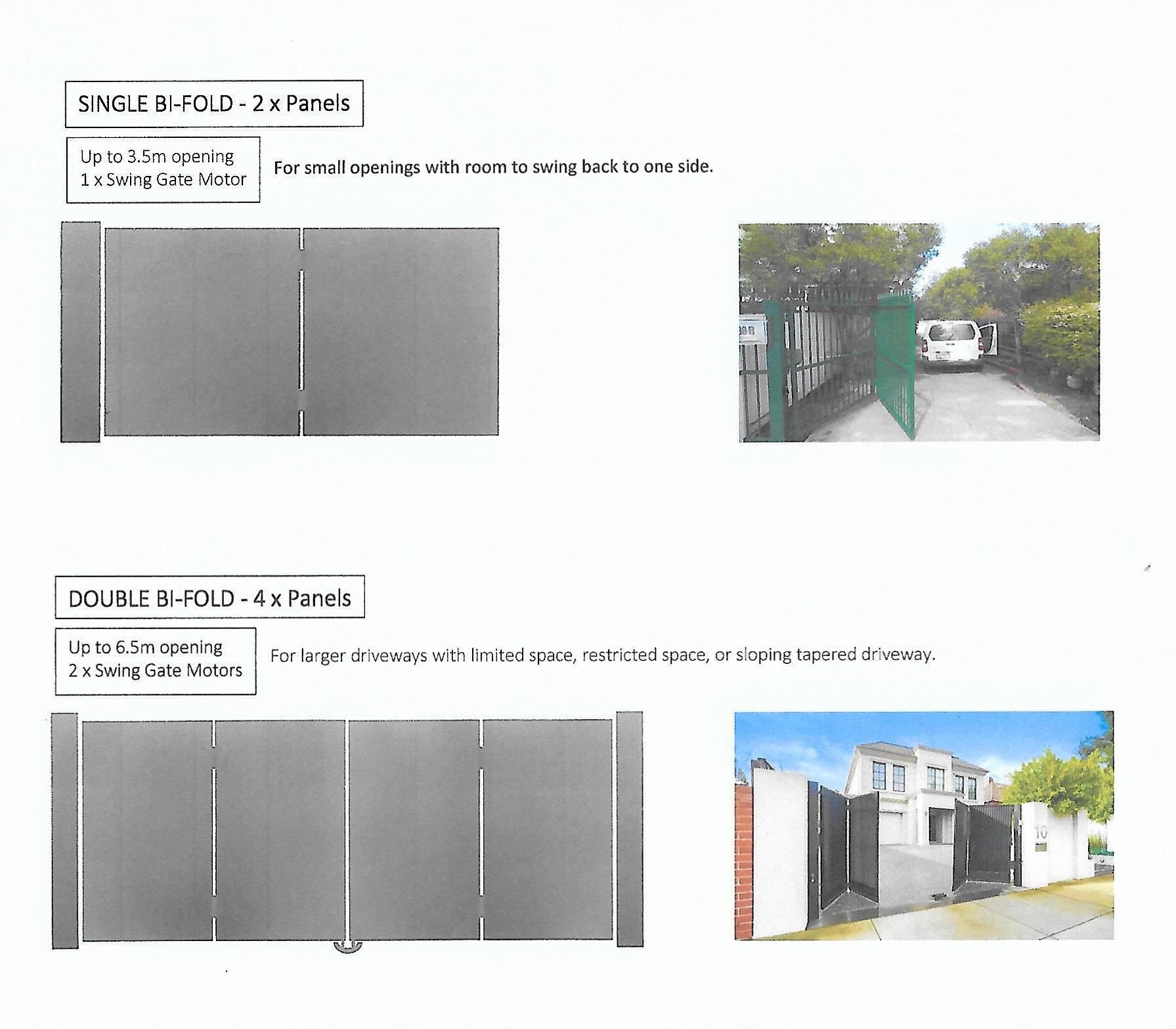 Configurations Update Pg 1.. Melbourne Motorised Gate Company- Bi-fold gates